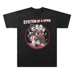 System Of A Down Unisex Adult Mushroom People T-Shirt / Black